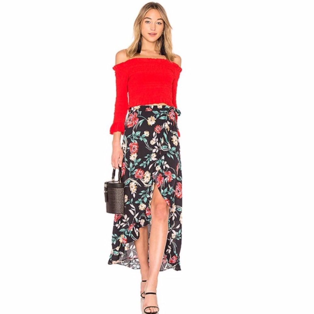 Lovers + Friends WAVES FOR DAYS WRAP SKIRT